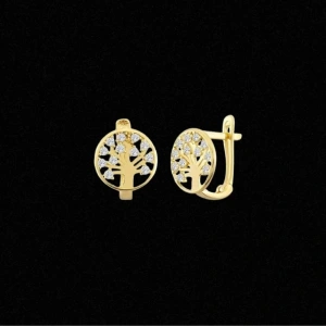 14 Ayar Altın Motifli Çocuk Küpesi