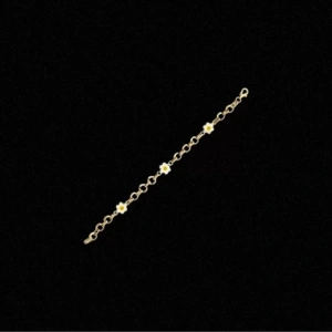 14 Ayar Altın Papatya Motifli Çocuk Bilekliği