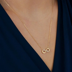 14 Ayar Altın Sonsuzluk Kolye