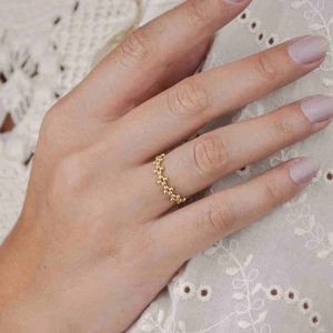 14 Ayar Altın Toplu Eklem Yüzük