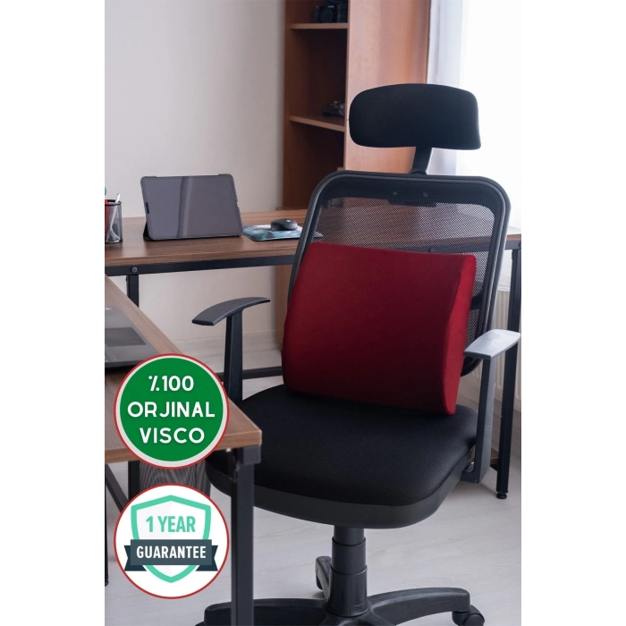 Bel Ve Sırt Destek Minderi Bel Yastıgı - BORDO