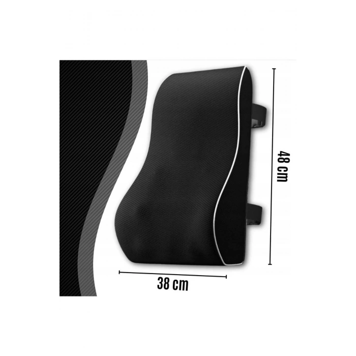 BEL YASTIĞI BEL DESTEK YASTIĞI ORTOPEDİK SIRT BEL YASTIĞI ARAÇ BEL YASTIĞI - SİYAH