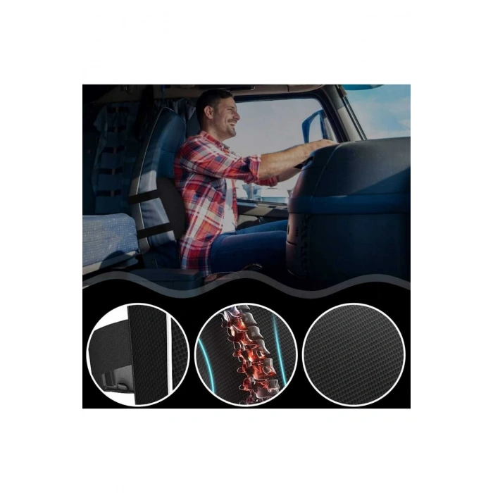 BEL YASTIĞI BEL DESTEK YASTIĞI ORTOPEDİK SIRT BEL YASTIĞI ARAÇ BEL YASTIĞI - SİYAH