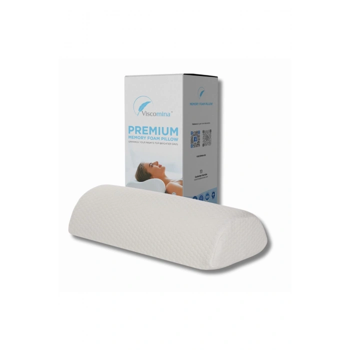 EV TEKSTİLİ ORTOPEDİK YASTIK BOYUN YASTIGI VİSCO YASTIK COK AMAÇLI YASTIK 50X18X12 CM XXL - BEYAZ