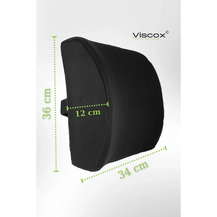 Ortopedik Bel Yastığı Ortopedik Yastık Sırt Destek Minderi - SİYAH