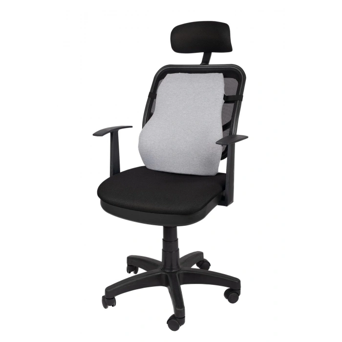 Ortopedik Bel Yastığı Sırt Minderi Araç Bel Minderi Araç Sırt Yastıgı - GRİ