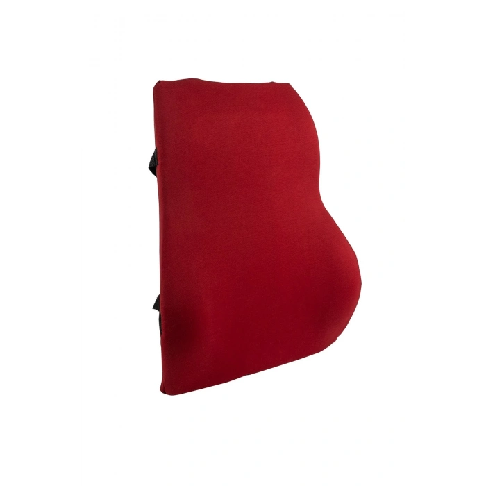 Ortopedik Bel Yastığı Sırt Minderi Visco Araç Bel Minderi Araç Sırt Yastıgı - BORDO