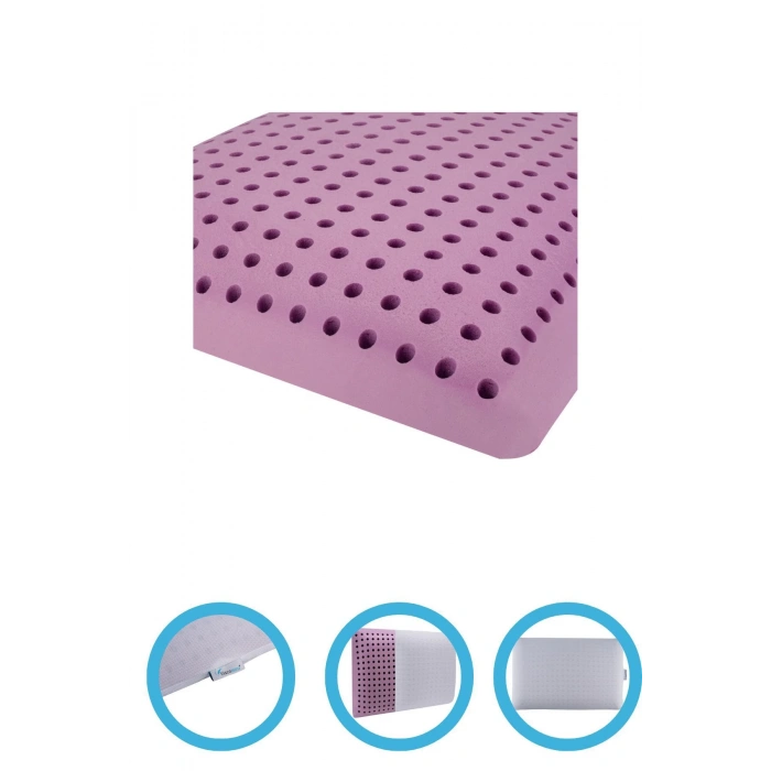 Ortopedik Çocuk Yastığı  VİSCO yastık  60x40x7,5 cm hava kanalı - MOR