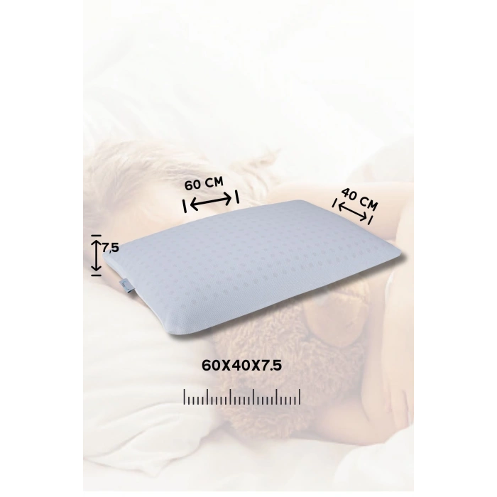 Ortopedik Çocuk Yastığı  VİSCO yastık  60x40x7,5 cm hava kanalı - MOR