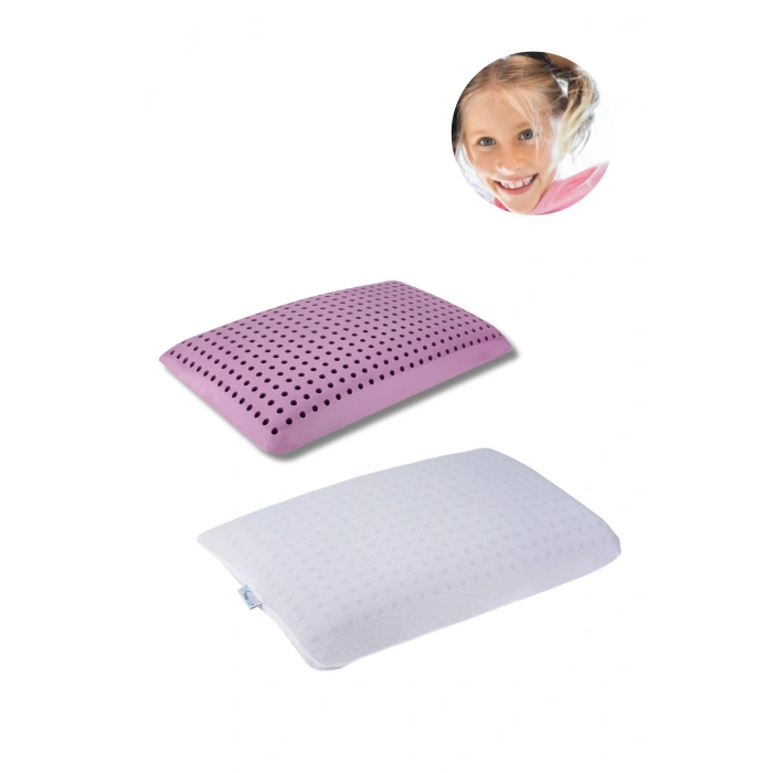 Ortopedik Çocuk Yastığı  VİSCO yastık  60x40x7,5 cm hava kanalı - MOR