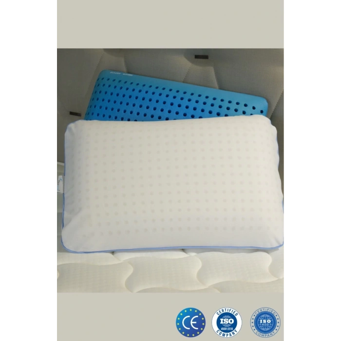 ORTOPEDİK VİSCO YASTIK LAVANTA TERAPİ VİSCO YASTIK 60X40X15 CM - MAVİ