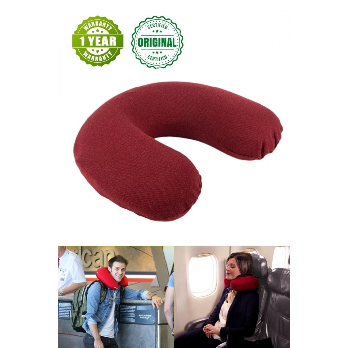 Visco Boyun Seyahat Yastığı - BORDO
