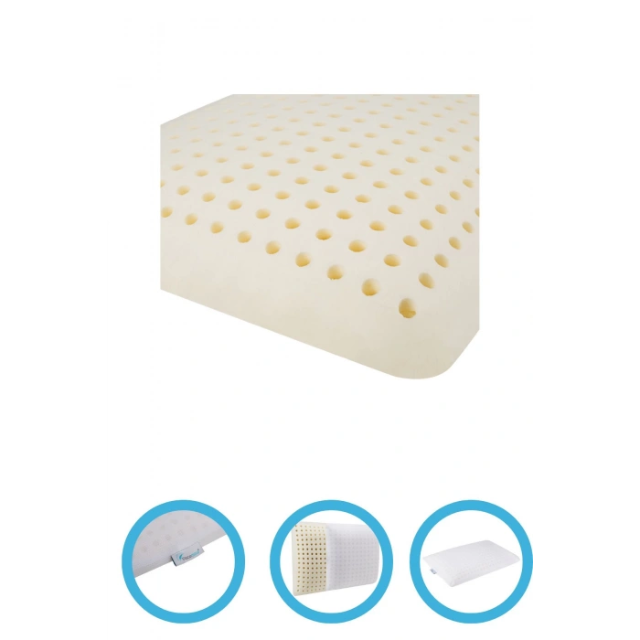 visco ortopedik çocuk yastıgı aroma terapi visco yastık lavanta/okyonus/damla 60x40x7,5 cm - BEYAZ