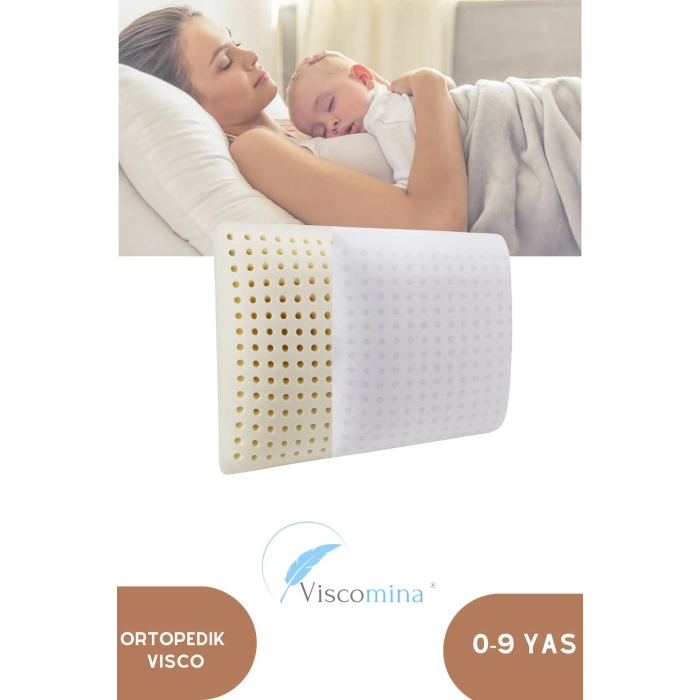 visco ortopedik çocuk yastıgı aroma terapi visco yastık lavanta/okyonus/damla 60x40x7,5 cm - BEYAZ