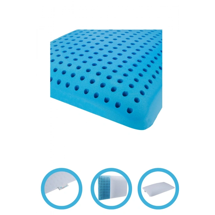 visco ortopedik çocuk yastıgı aroma terapi visco yastık lavanta/okyonus/damla 60x40x7,5 cm - MAVİ