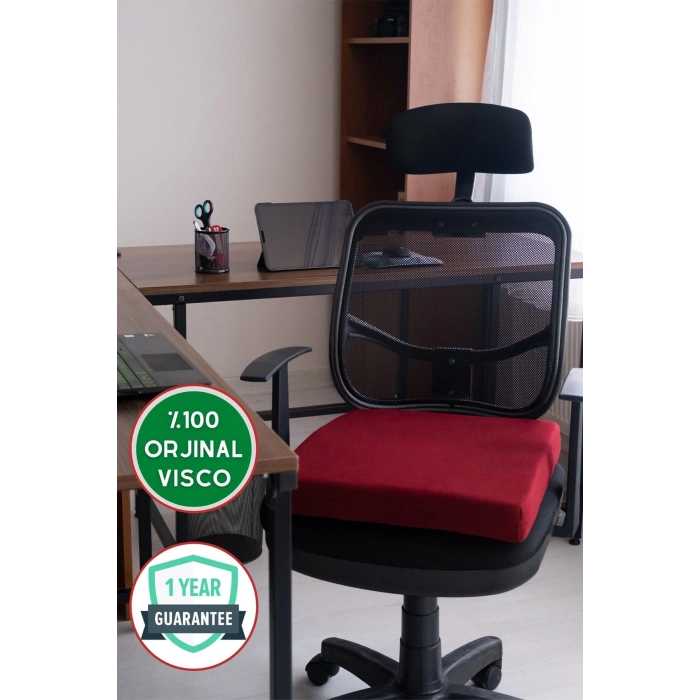 Visco Ortopedik Kare Minder Araç Oturma Minderi Omurga Saglığı Icin Visco Oturma Minderi - GRİ