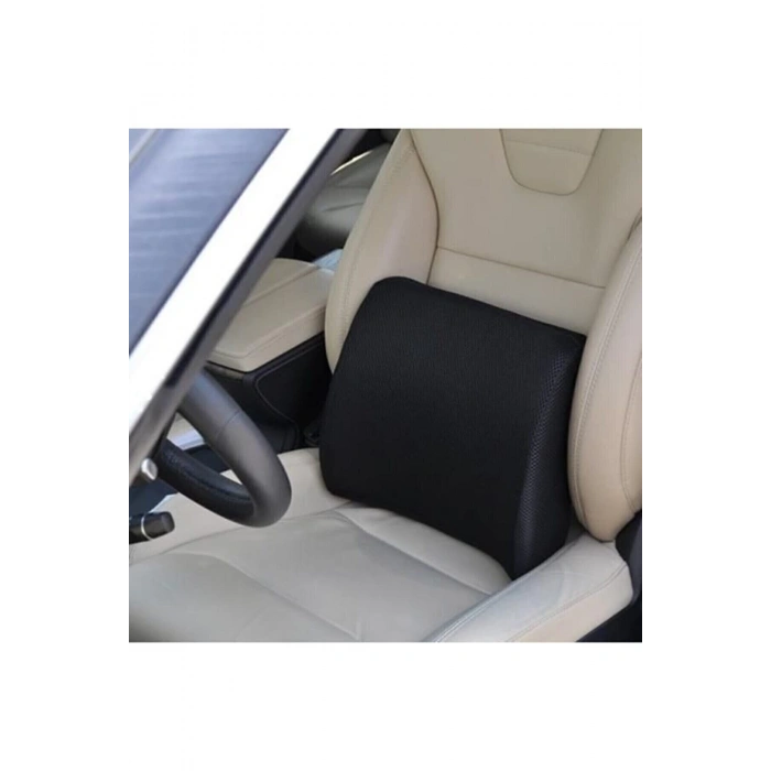 Visco Sırt Yastığı Sırt Minderi Sandalye Yastığı Koltuk Sırt Minderi Ortopedik Minder Bel Minderi - SİYAH