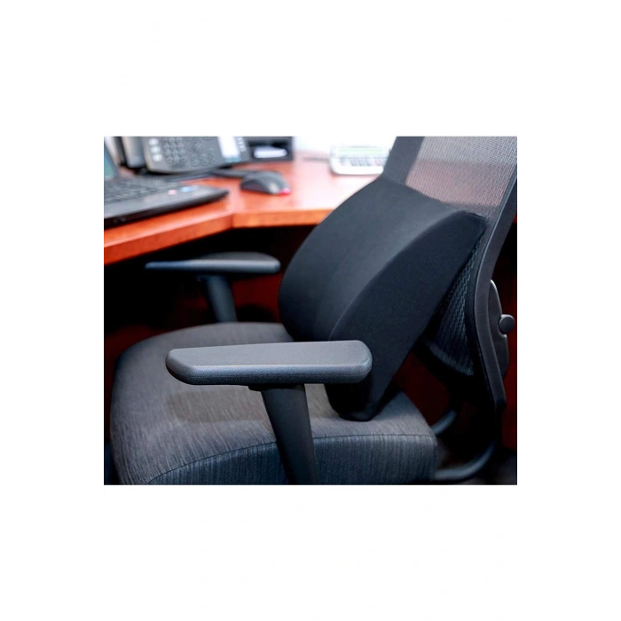 Visco Sırt Yastığı Sırt Minderi Sandalye Yastığı Koltuk Sırt Minderi Ortopedik Minder Bel Minderi - SİYAH