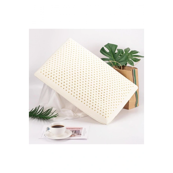 VİSCO YASTIK ORTOPEDİK YASTIK BOYUN FITIĞI YASTI AROMA TERAPİ YASTIK 60X40X15 CM - BEYAZ