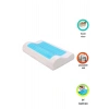 Klimalı Ortopedik Çift Boyun Destekli Jelli Visco Yastık Ortopedik Jelli Visco Yastık 60x40x14/12 Cm - MAVİ