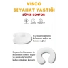 Visco Boyun Yastığı Seyahat Yastığı Ortopedik Seyahat Boyun Yastigi - BEYAZ