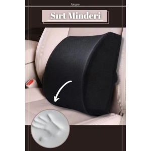 Bel Destekleyici Oto Araç Ofis Sandalye Minderi Bel Ve Sırt Destekleyici Sandalye Yastığı - SİYAH
