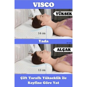 Mega Yastık Boyun Icin Özel Tasarlanmış Yastık 60x40x14/12- BEYAZ