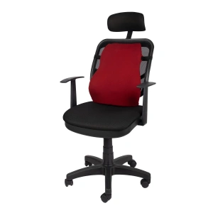 Ortopedik Bel Yastığı Sırt Minderi Araç Bel Minderi Araç Sırt Yastıgı - BORDO