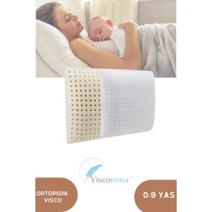 Ortopedik Çocuk Yastığı  VİSCO yastık  60x40x7,5 cm hava kanalı - BEYAZ