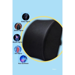 Visco Bel Ve Sırt Destek Minderi Bel Yastıgı Orjinal Visco - SİYAH