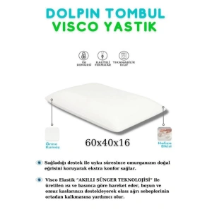 Visco Dolphin Klasik Yastık Tombul Yastık Orjinal Visco Yastık - BEYAZ