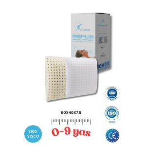 visco ortopedik çocuk yastıgı aroma terapi visco yastık lavanta/okyonus/damla 60x40x7,5 cm - BEYAZ