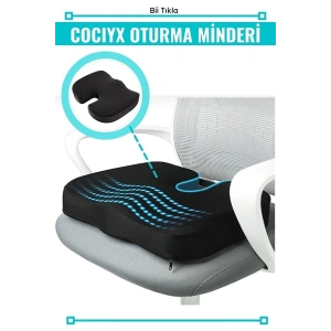 Visco Oturma Yastığı Orjinal Visco Oturma Minderi Cocix Minder - SİYAH