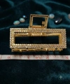 Gold zirkon taşlı metal mandal toka