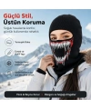 Unisex Canavar Diş Baskılı Balaklava 1 Adet Tek Beden Viskoz Kask İçi Motosiklet Maskesi