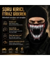 Unisex Canavar Diş Baskılı Balaklava 1 Adet Tek Beden Viskoz Kask İçi Motosiklet Maskesi