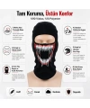 Unisex Canavar Diş Baskılı Balaklava 1 Adet Tek Beden Viskoz Kask İçi Motosiklet Maskesi