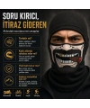 Unisex Bıyık Puro Baskılı Balaklava 1 Adet Tek Beden Viskoz Kask İçi Motosiklet Maskesi