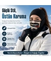 Unisex Bıyık Puro Baskılı Balaklava 1 Adet Tek Beden Viskoz Kask İçi Motosiklet Maskesi