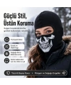 Unisex Kuru Kafa Baskılı Balaklava 1 Adet Tek Beden Viskoz Kask İçi Motosiklet Maskesi