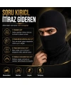 Unisex Siyah Balaklava Tek Beden | Viskoz Kask İçi Motosiklet Outdoor Maske