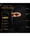 Unisex Siyah Balaklava Tek Beden | Viskoz Kask İçi Motosiklet Outdoor Maske