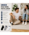 Unisex Çizgili Patik Çorap 12lı | %85 Pamuklu Geri Dönüşüm İplikli, İnce Dikişli Spor