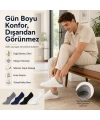 Erkek Bambu 4’lü Babet Çorap Görünmez No Show Dikişsiz Silikon Topuklu