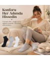 Kadın Kısa Konç Çorap 6lı | %80 Pamuklu Dikişsiz Burun, Nefes Alan, Siyah Gri Beyaz
