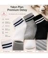 Unisex Çizgili Bilek Çorap 6lı | %80 Pamuklu Dikişsiz Burun, Siyah Beyaz Gri Günlük Spor