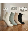 Kaymaz Tabanlı Yoga Pilates 8’li Çorap, Silikon Tabanlı Esnek Nefes Alan Ev ve Spor Çorabı