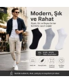 Erkek Kısa Konç Çorap 12li | %80 Pamuklu Dikişsiz Burun, Nefes Alan, Siyah Gri Beyaz