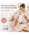 Kadın Hayvan Figürlü Görünmez Babet Çorap 6lı | Pamuklu Kaymaz Topuk, Ekru Pembe Nane