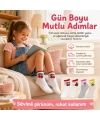 Kız Çocuk Pamuklu 8li Meyve Desenli Çorap Kiraz Karpuz Çilek Avokado Günlük Bilek Çorabı